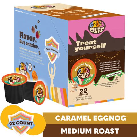 Decaf Caramel Eggnog Flavored Coffee Pods
