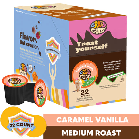Decaf Caramel Vanilla Flavored Coffee Pods