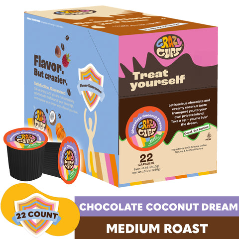 Decaf Chocolate Coconut Dream Flavored Coffee Pods