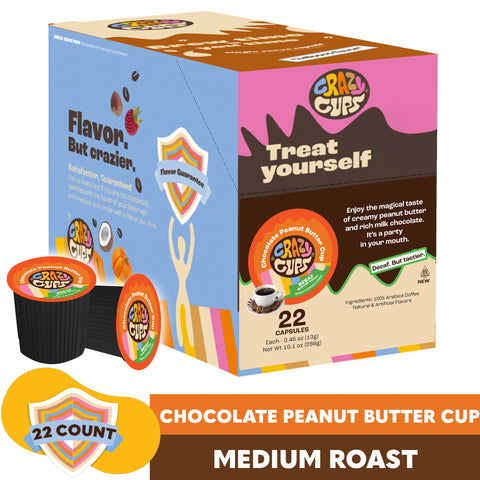 Decaf Chocolate Peanut Butter Cup Flavored Coffee Pods