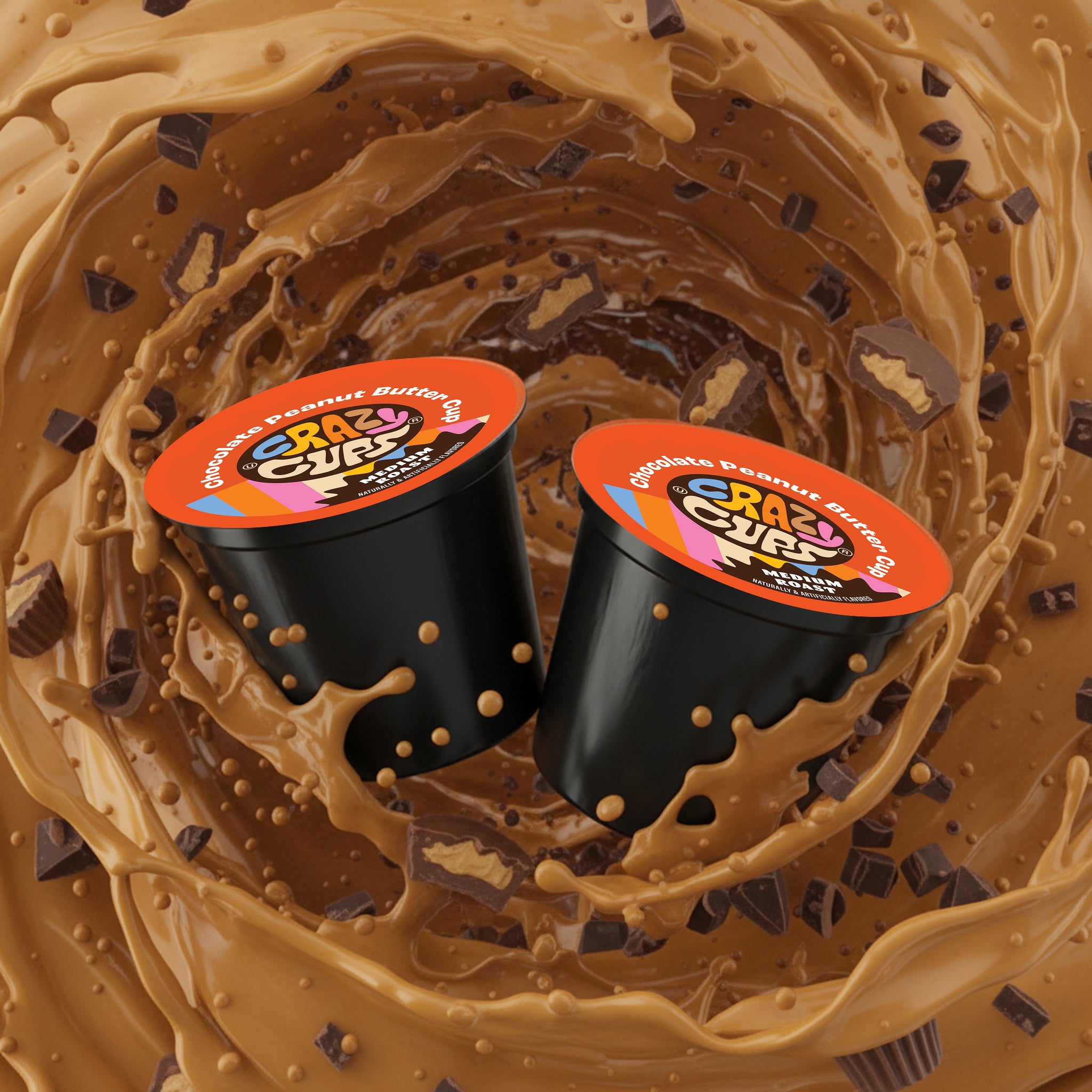 Chocolate Peanut Butter Cup Coffee Pods | Crazy Cups