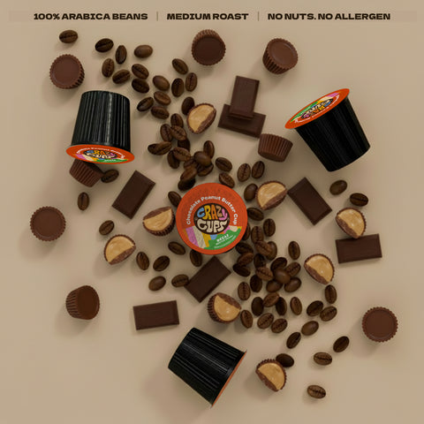 Decaf Chocolate Peanut Butter Cup Flavored Coffee Pods