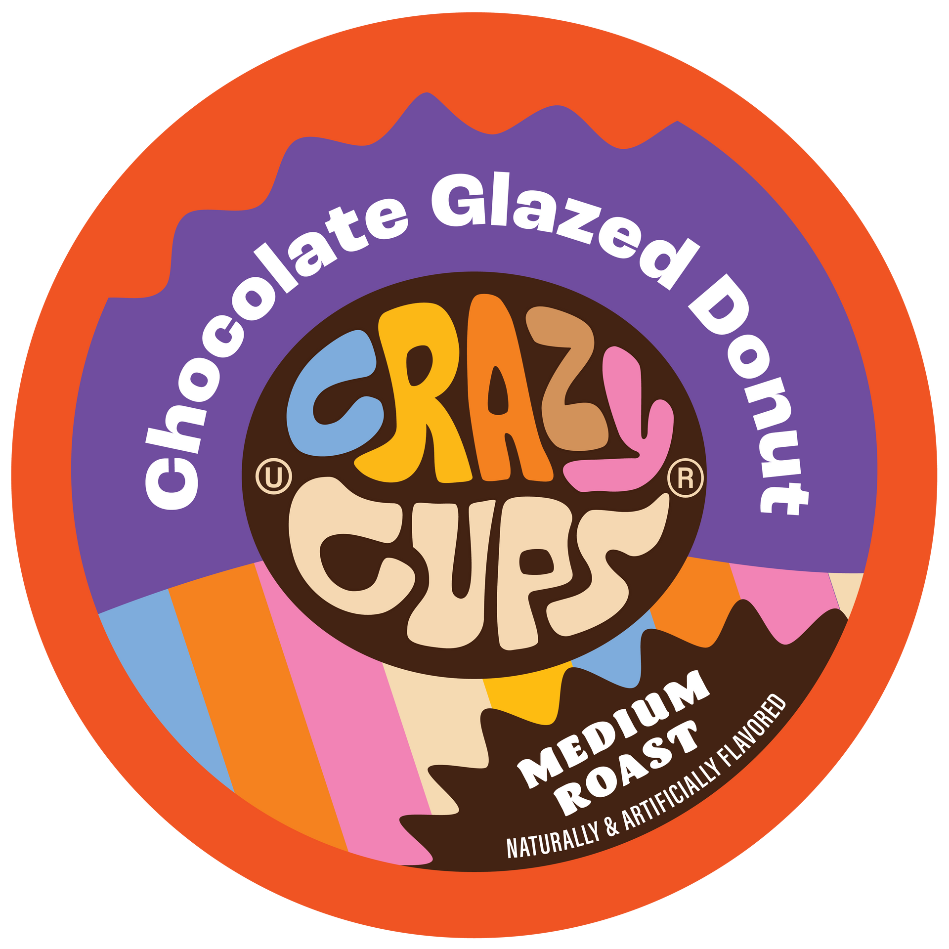 Chocolate Glazed Donut Coffee Pods for Keurig K Cups Brewers