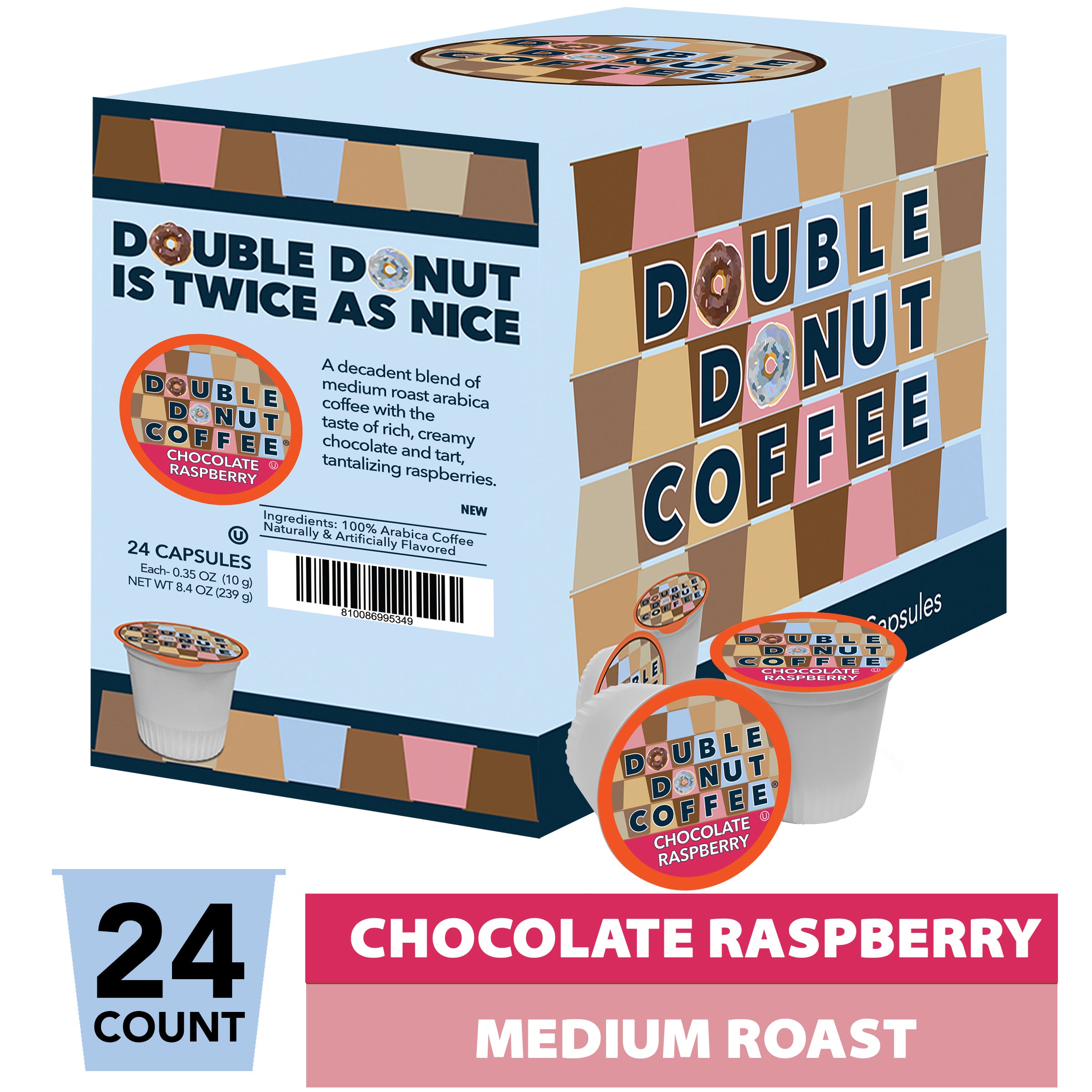 Chocolate Raspberry Coffee by Double Donut – Crazy Cups