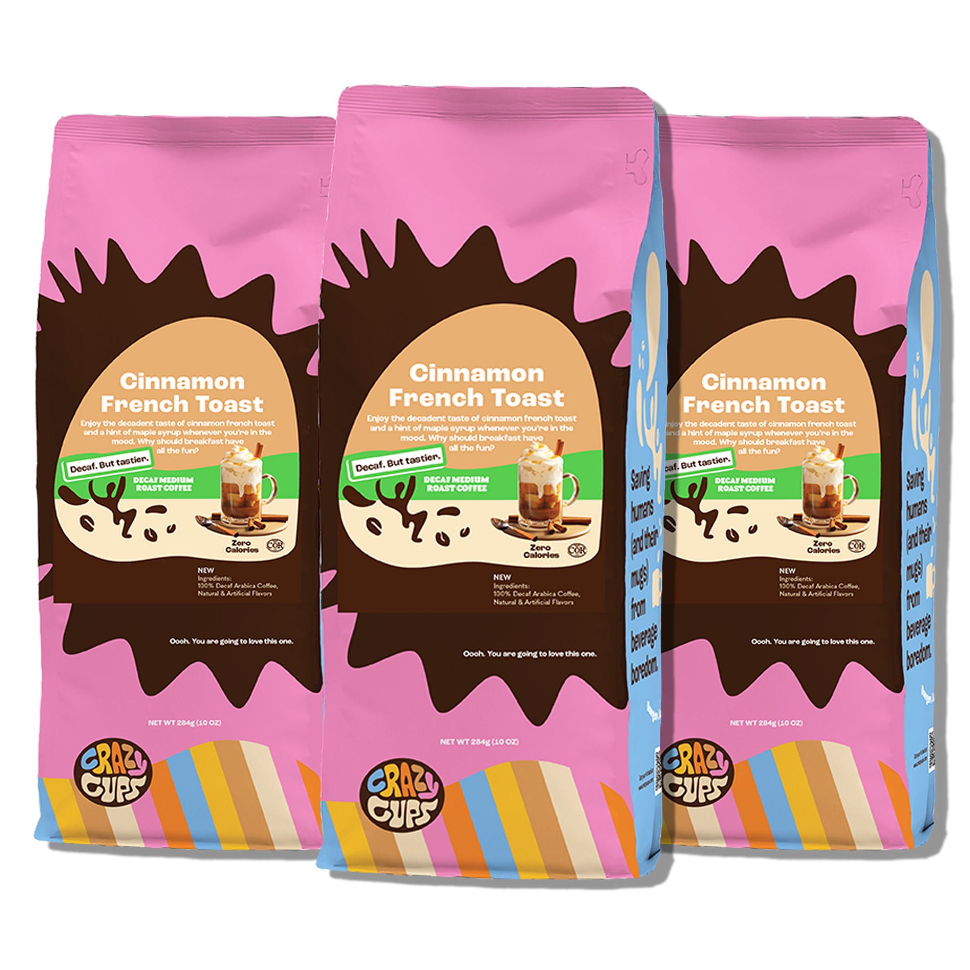 Decaf Cinnamon French Toast Flavored Ground Coffee – Crazy Cups