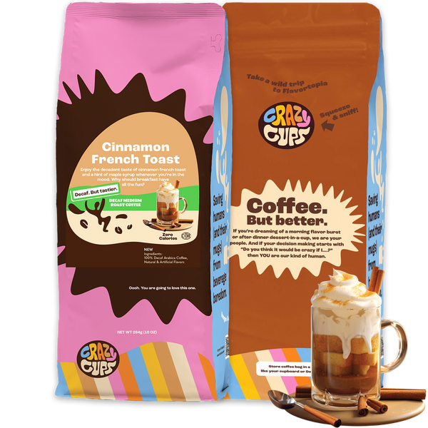 Decaf Cinnamon French Toast Flavored Ground Coffee – Crazy Cups