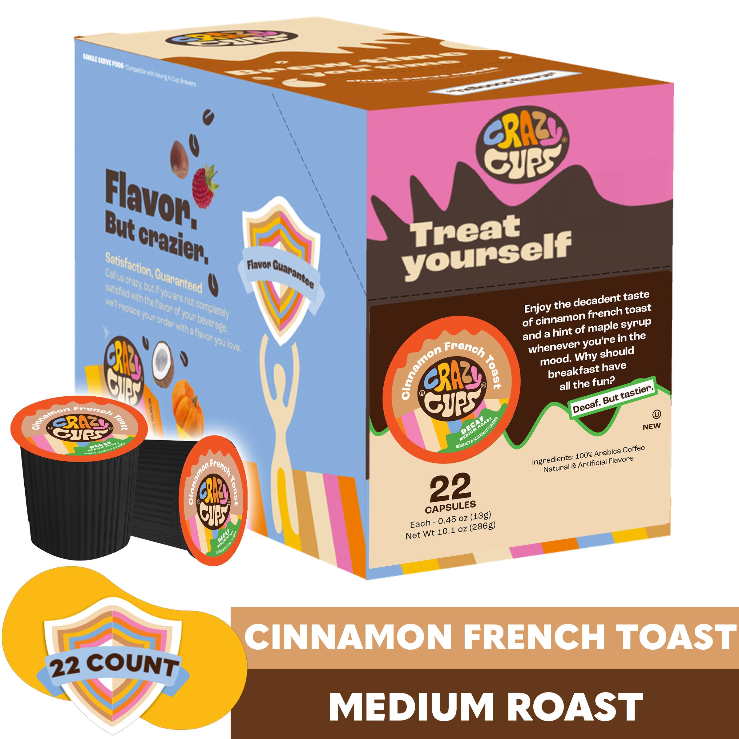 Cinnamon French Toast Decaf Ground Coffee | Crazy Cups