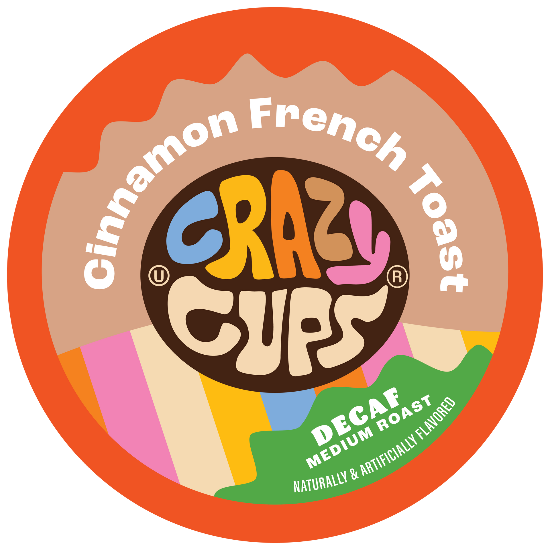 Cinnamon French Toast Decaf Ground Coffee | Crazy Cups Cinnamon French Toast Decaf Ground Coffee | Crazy Cups