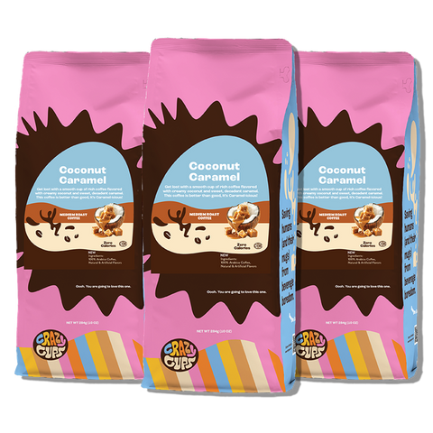 Coconut Caramel Flavored Ground Coffee – Crazy Cups Coconut Caramel Flavored Ground Coffee – Crazy Cups