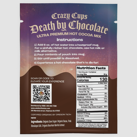 Organic Death By Chocolate Hot Chocolate Mix Packets