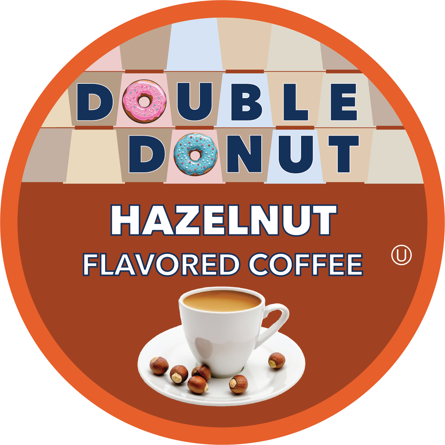 Double Donut Classic Hazelnut Coffee Pods for Keurig K Cups