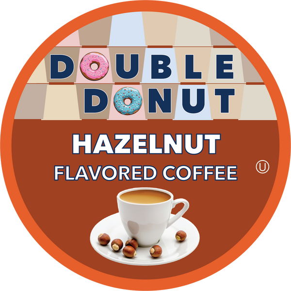 Double Donut Classic Hazelnut Coffee Pods for Keurig K Cups Brewers Crazy Cups