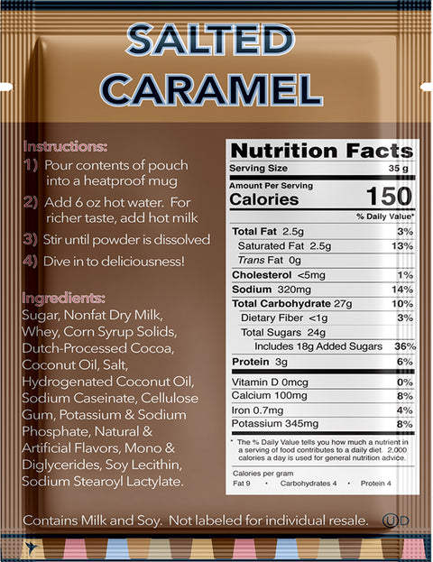 Salted Caramel Hot Chocolate Mix Packets