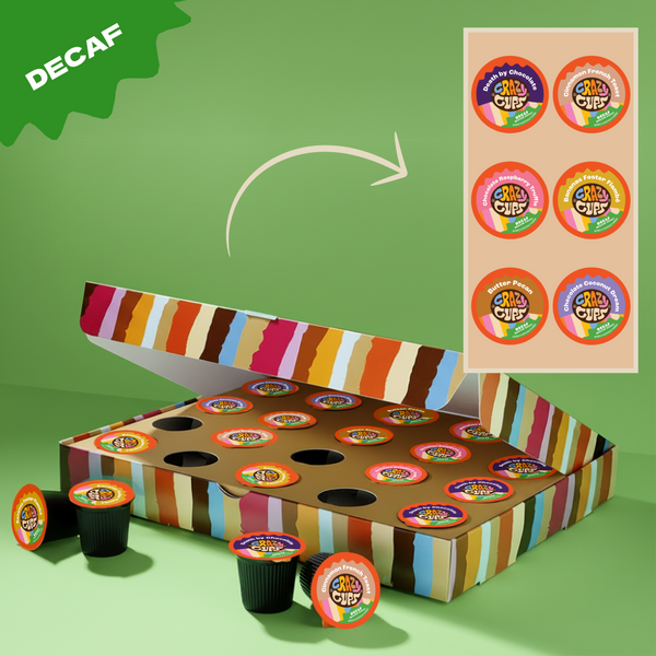 Deluxe Holiday Decaf Flavored Coffee | Assorted | Crazy Cups