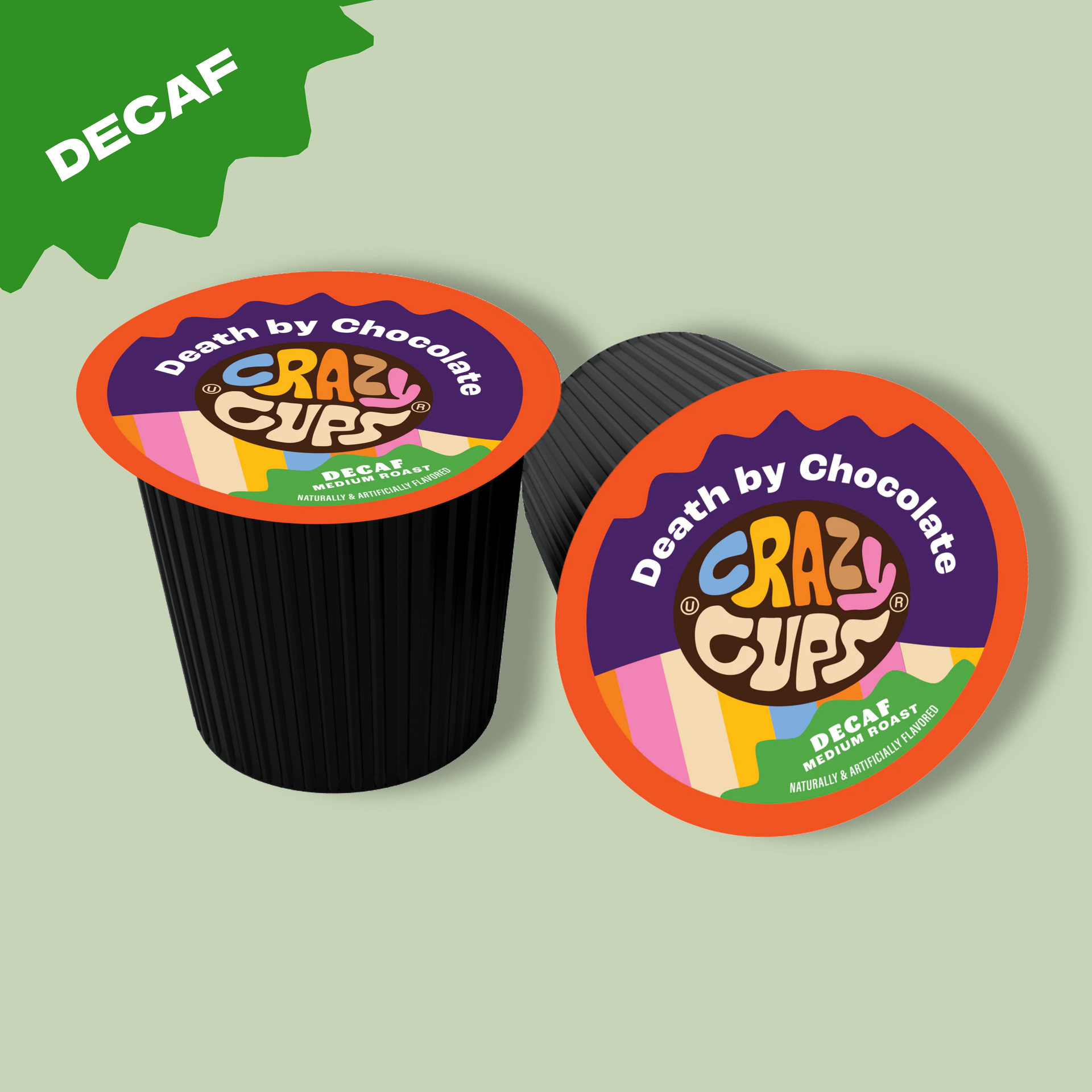 Decaf Death by Chocolate Flavored Coffee Pods | Crazy Cups