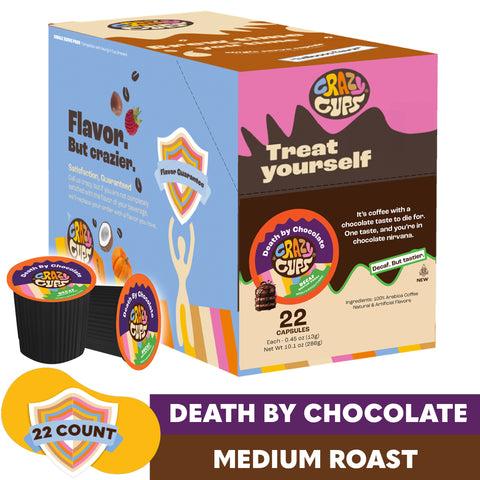 Decaf Death by Chocolate Flavored Coffee Pods