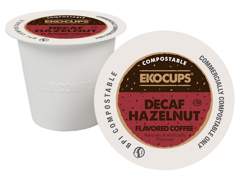 EkoCups Decaf Hazelnut Compostable Coffee Pods