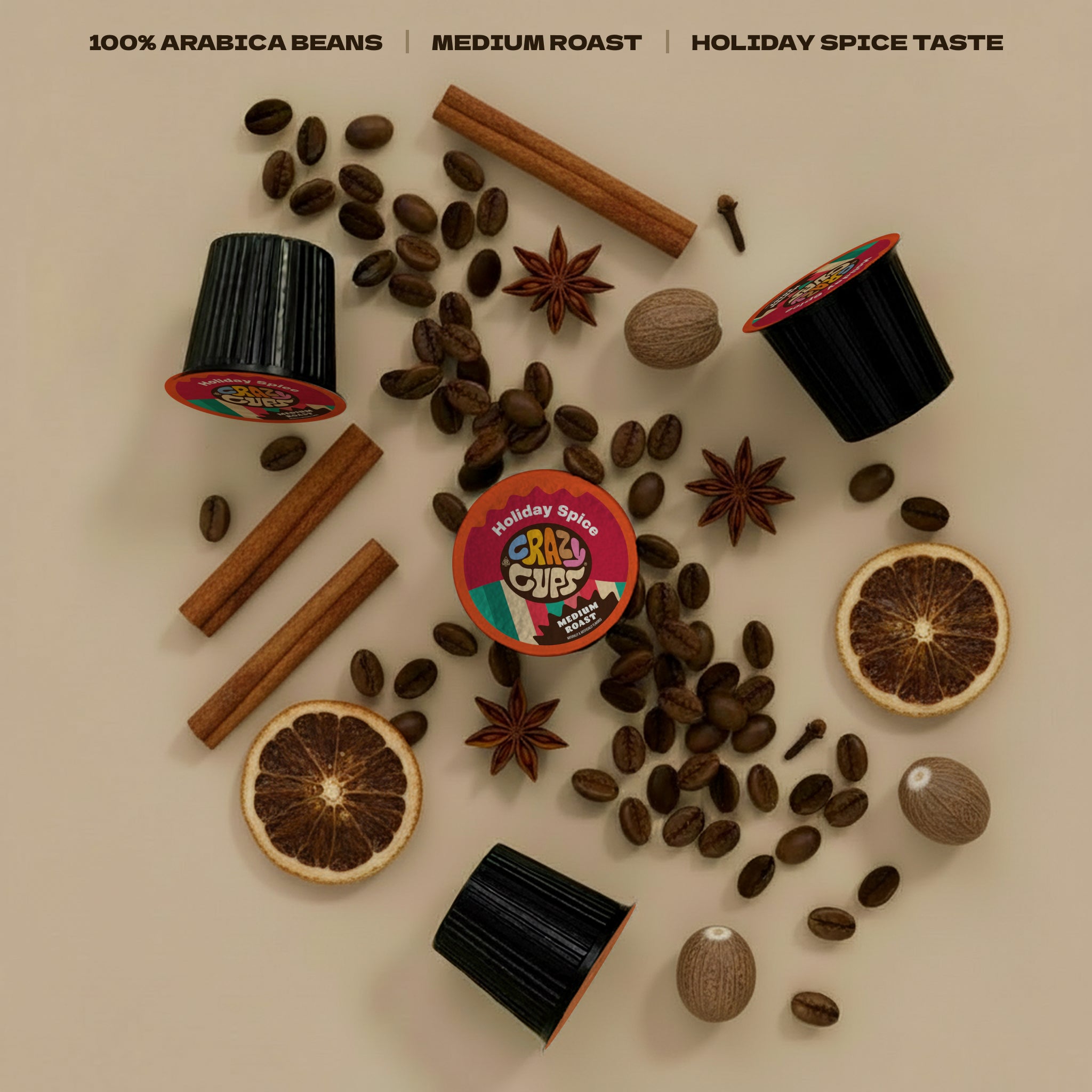Holiday Spice Flavored Coffee Pods – Crazy Cups