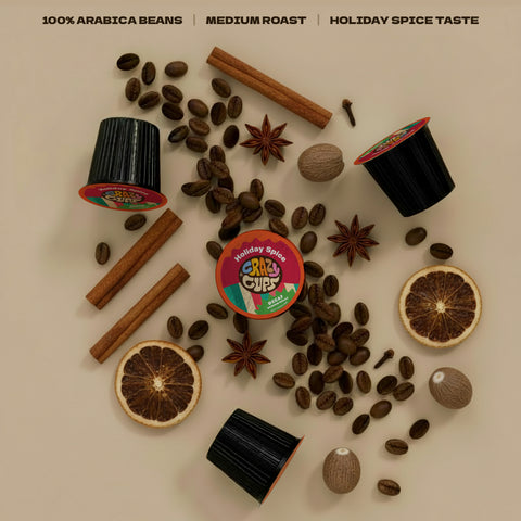 Decaf Holiday Spice Flavored Coffee Pods