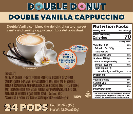vanilla confusion✨2way カシミヤ100 ダブルフェイスM Double Donut Flavored Coffee Single Serve Cups for Keurig Brewer
