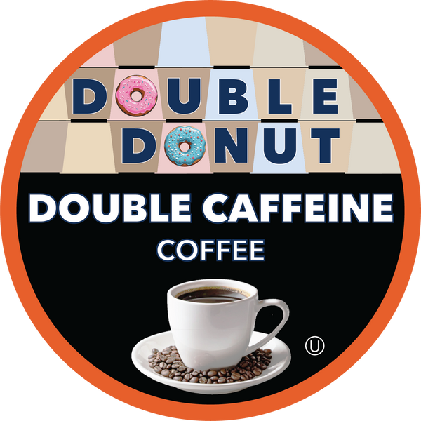 Double Donut Double Caffeine Coffee Pods for Keurig K Cups Brewers