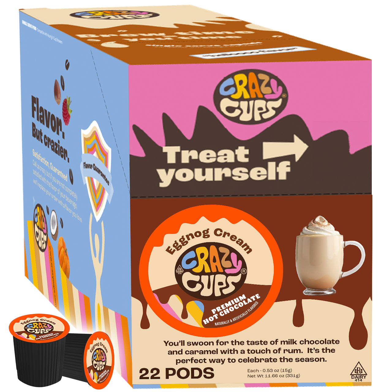 Eggnog Cream Hot Chocolate Pods – Crazy Cups