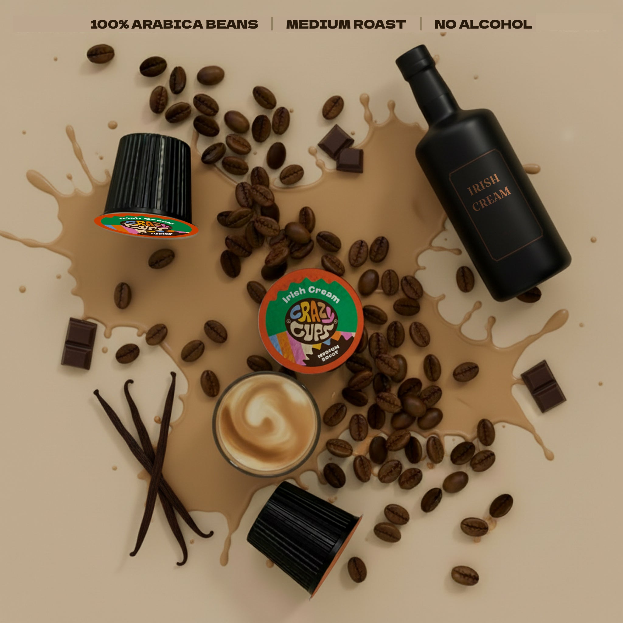 Irish Cream Flavored Coffee - Crazy Cups