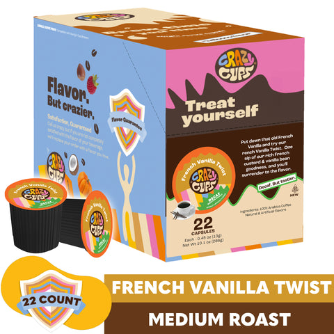 Decaf French Vanilla Twist Flavored Coffee Pods