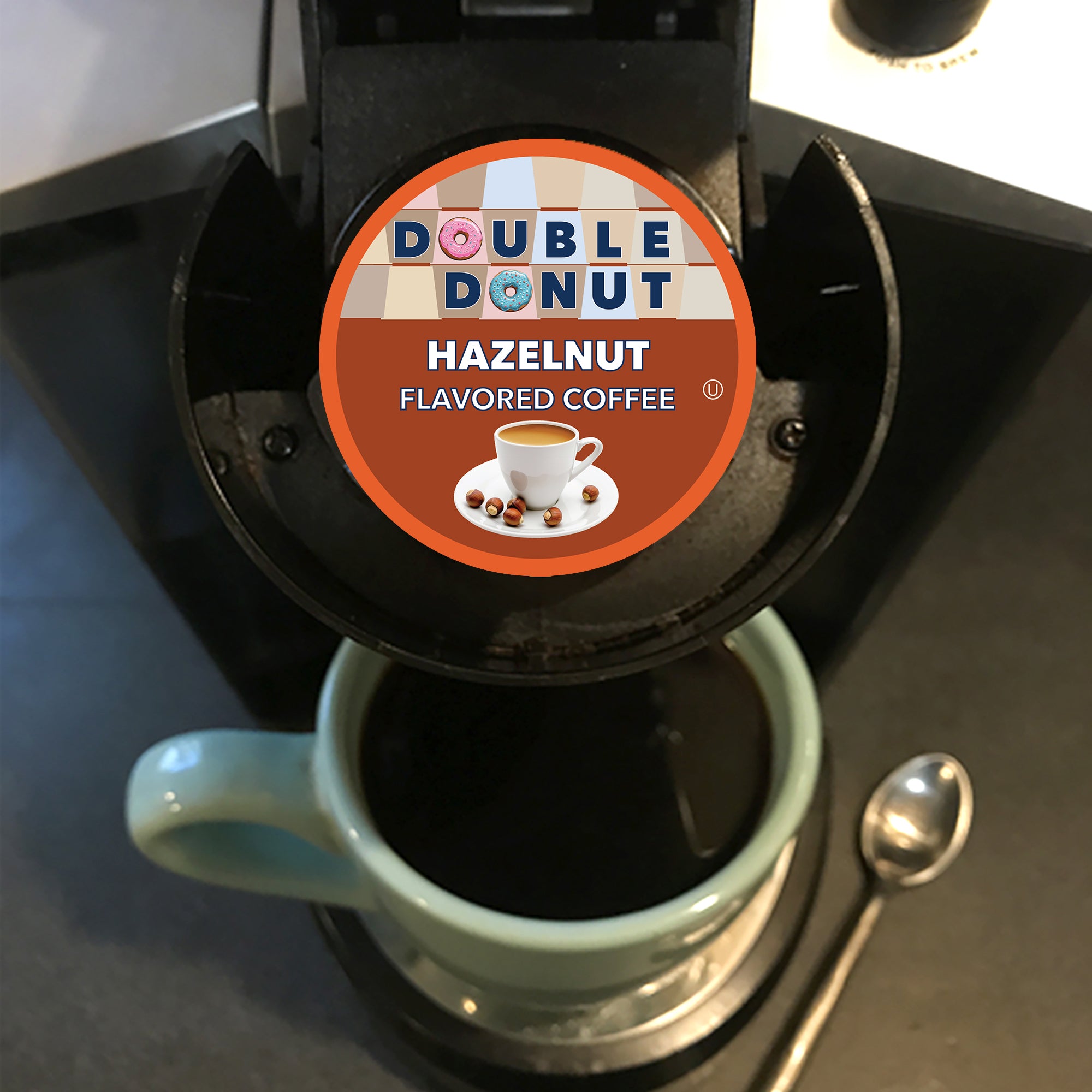 Double Donut Classic Hazelnut Coffee Pods for Keurig K Cups