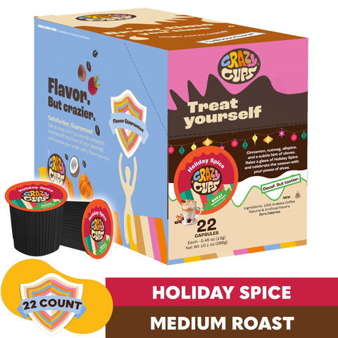 Decaf Holiday Spice Flavored Coffee Pods