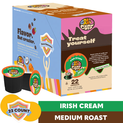 Decaf Irish Cream Flavored Coffee Pods