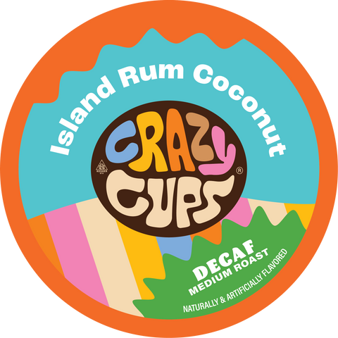 Decaf Island Rum Coconut Flavored Coffee Pods