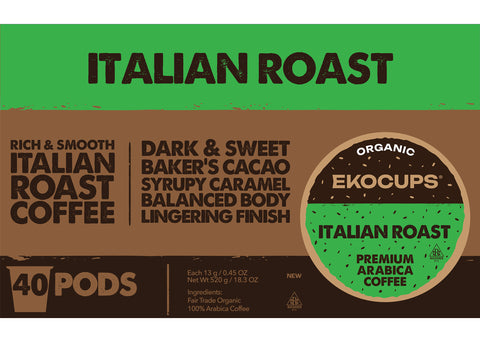Italian Roast Organic Coffee Pods
