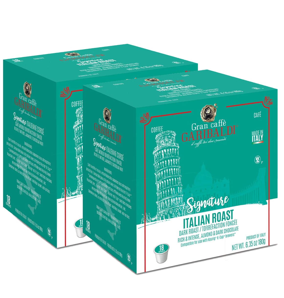 Gran Caffe Garibaldi 100 Italian Blend Coffee Coffee Pods for