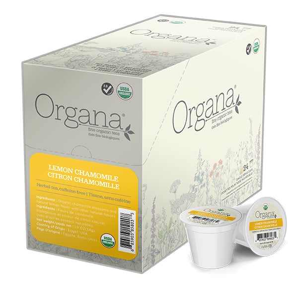 Organa Lemon Chamomile Coffee Pods for Keurig K Cups Brewers Crazy Cups