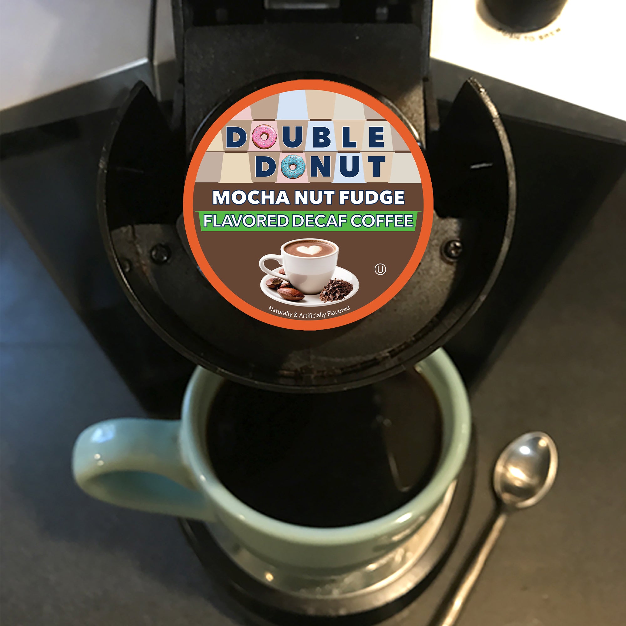 Double Donut Decaf Mocha Nut Fudge Keurig Compatible Pods – Crazy Cups