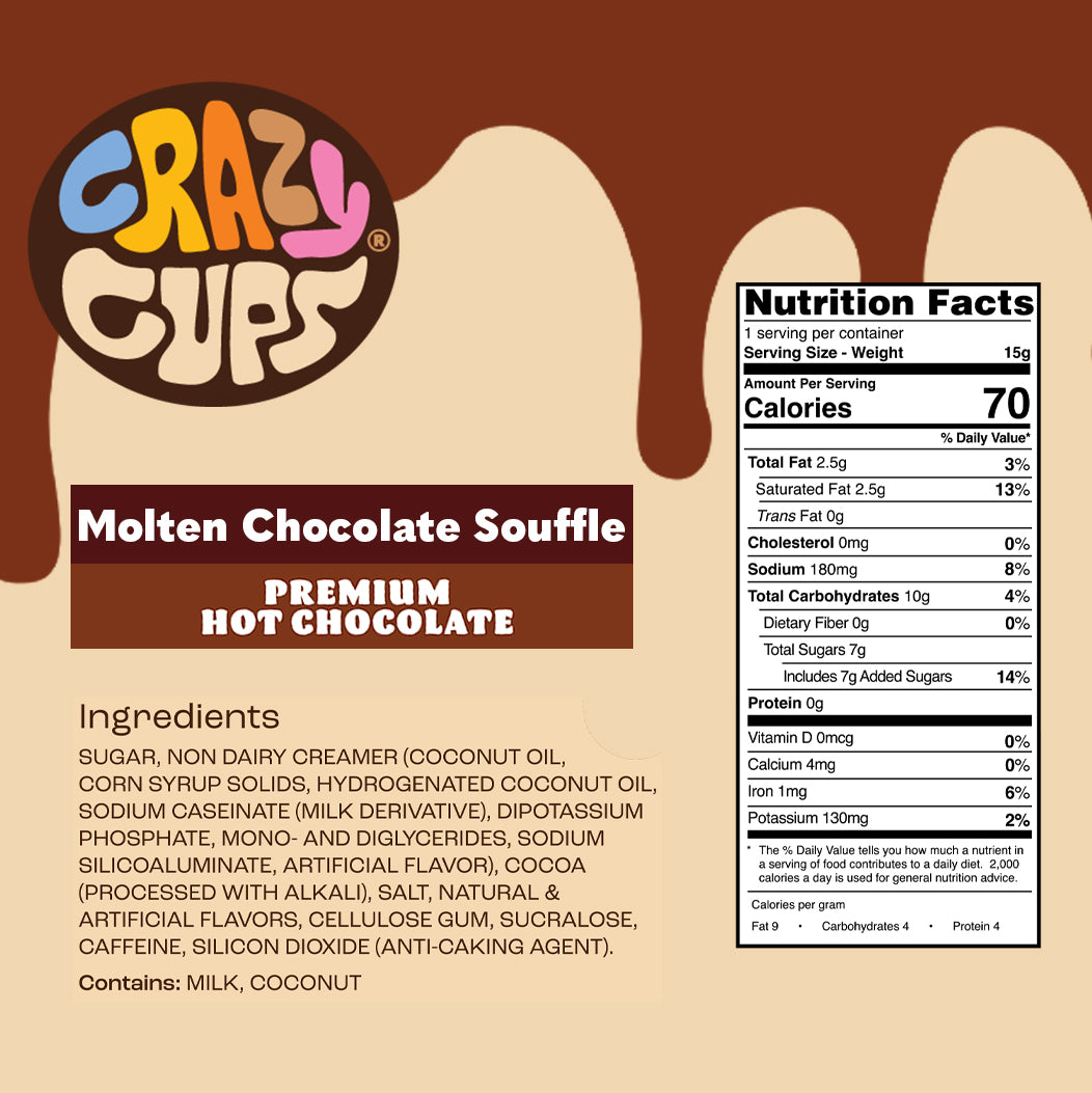 Caffeinated Hot Chocolate Molten Souffle | Crazy Cups