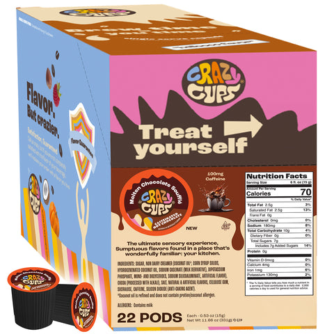 Molten Chocolate Souffle Caffeinated Hot Chocolate Pods