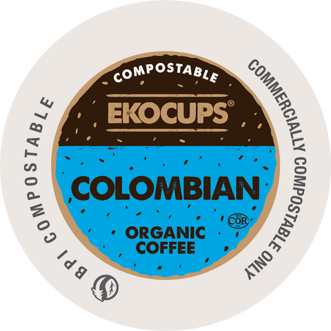 EkoCups Organic Colombian Blend Compostable Coffee Pods