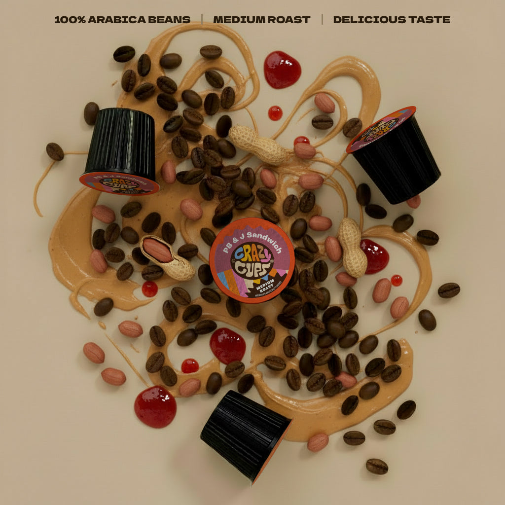 PB&J Flavored Coffee Pods – Crazy Cups