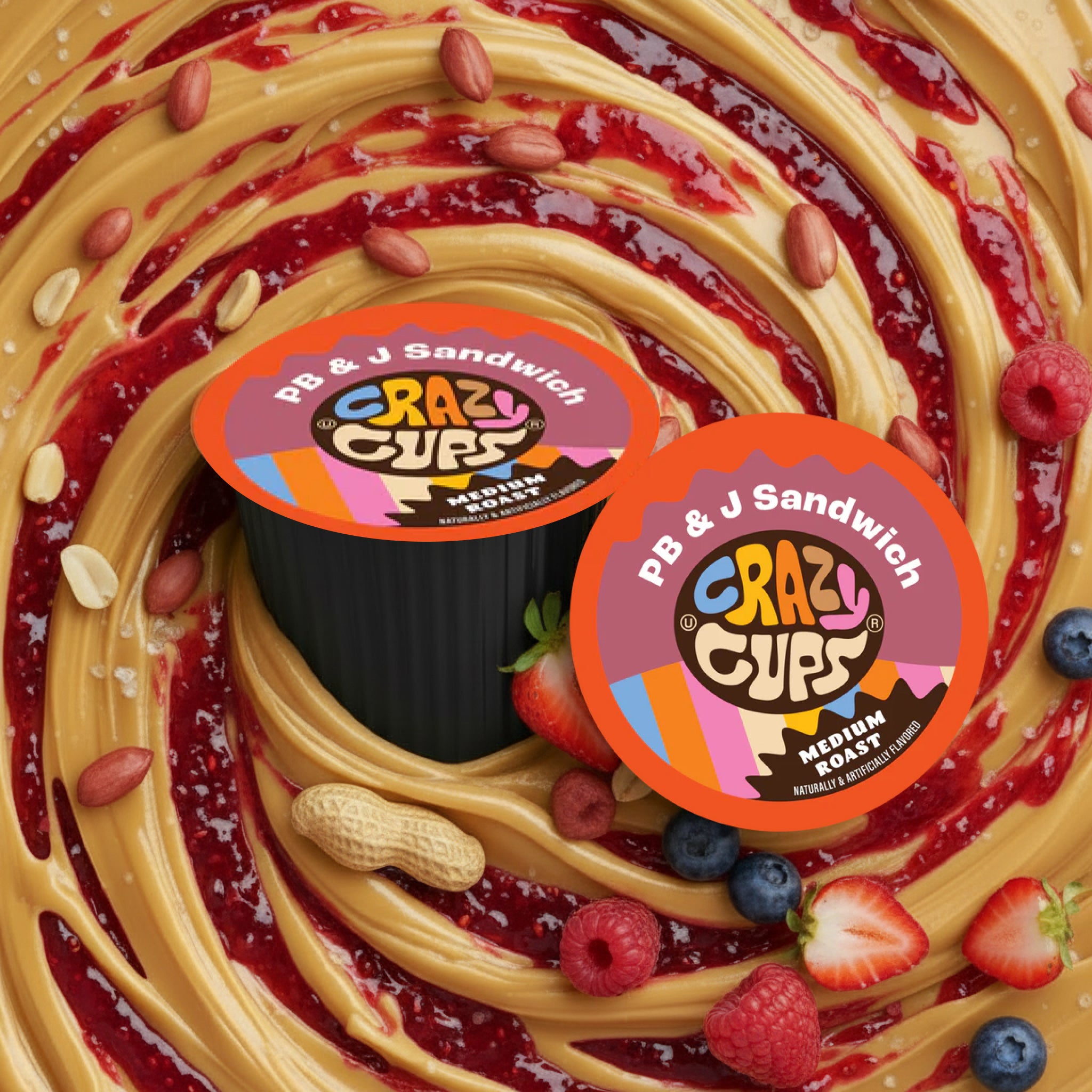 PB&J Flavored Coffee Pods – Crazy Cups