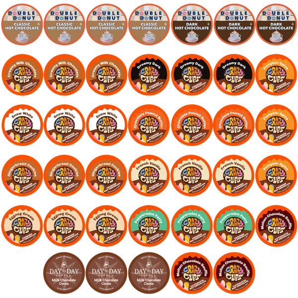 Hot Chocolate Single-Serve Cups Variety Pack Sampler by Perfect