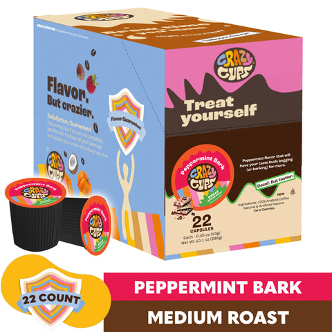 Decaf Peppermint Bark Flavored Coffee Pods