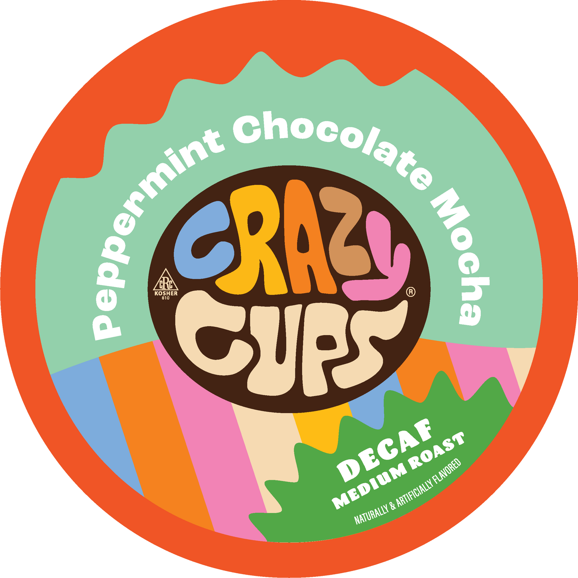 Decaf Peppermint Chocolate Mocha Coffee Pods | Crazy Cups