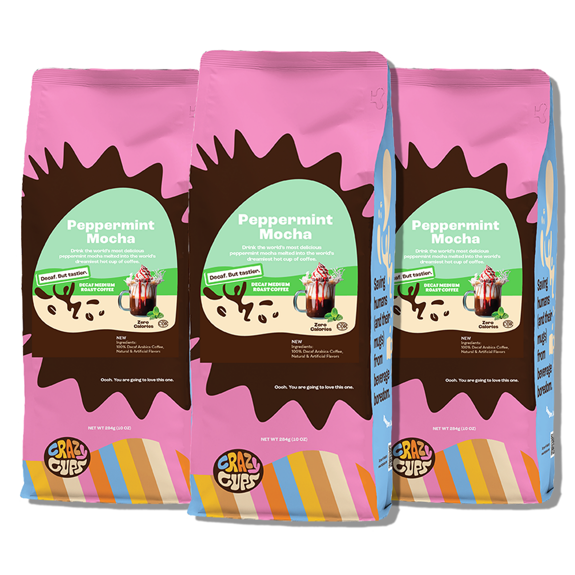 Decaf Peppermint Mocha Ground – Crazy Cups