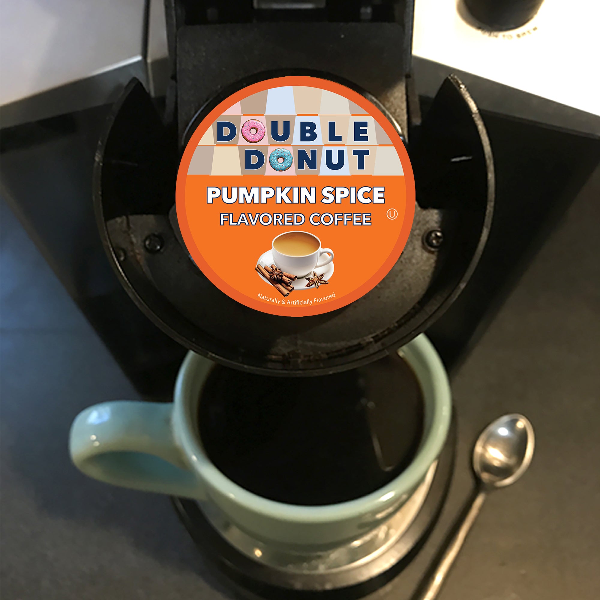 Double Donut Pumpkin Pie Flavored Coffee Coffee Pods for Keurig K
