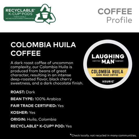 Laughing Man Colombia Huila Coffee Pods