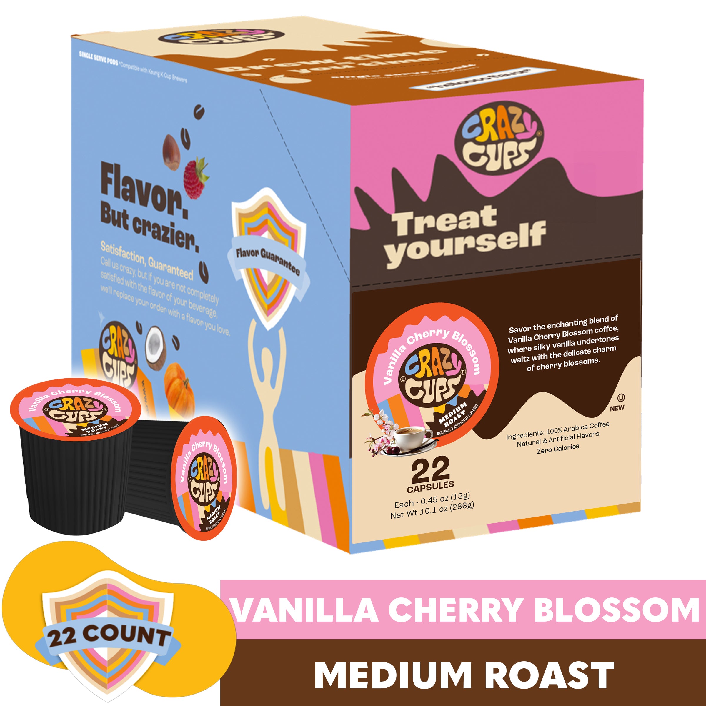 Vanilla Cherry Blossom Flavored Coffee Pods – Crazy Cups