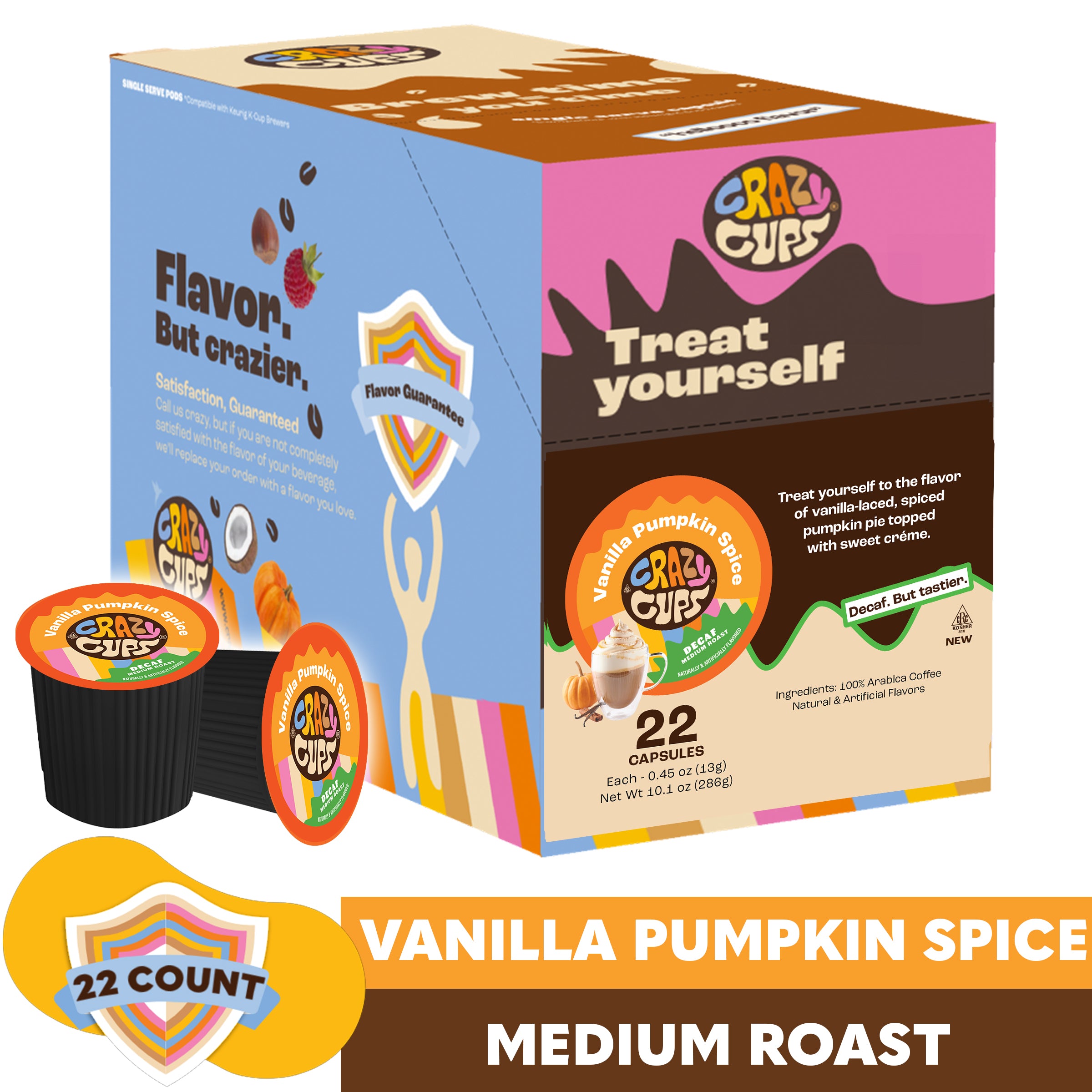 Decaf Pumpkin Coffee K Pods | Flavored Coffee | Crazy Cups