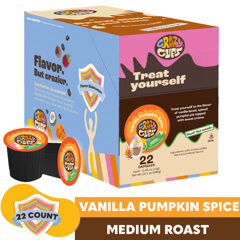 Decaf Vanilla Pumpkin Spice Flavored Coffee Pods